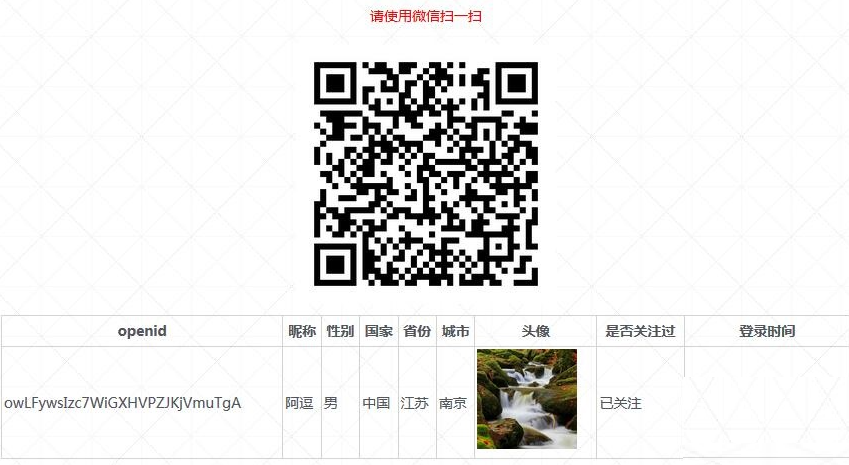 扫码关注微信公众号授权登录PHP源码-百科资源