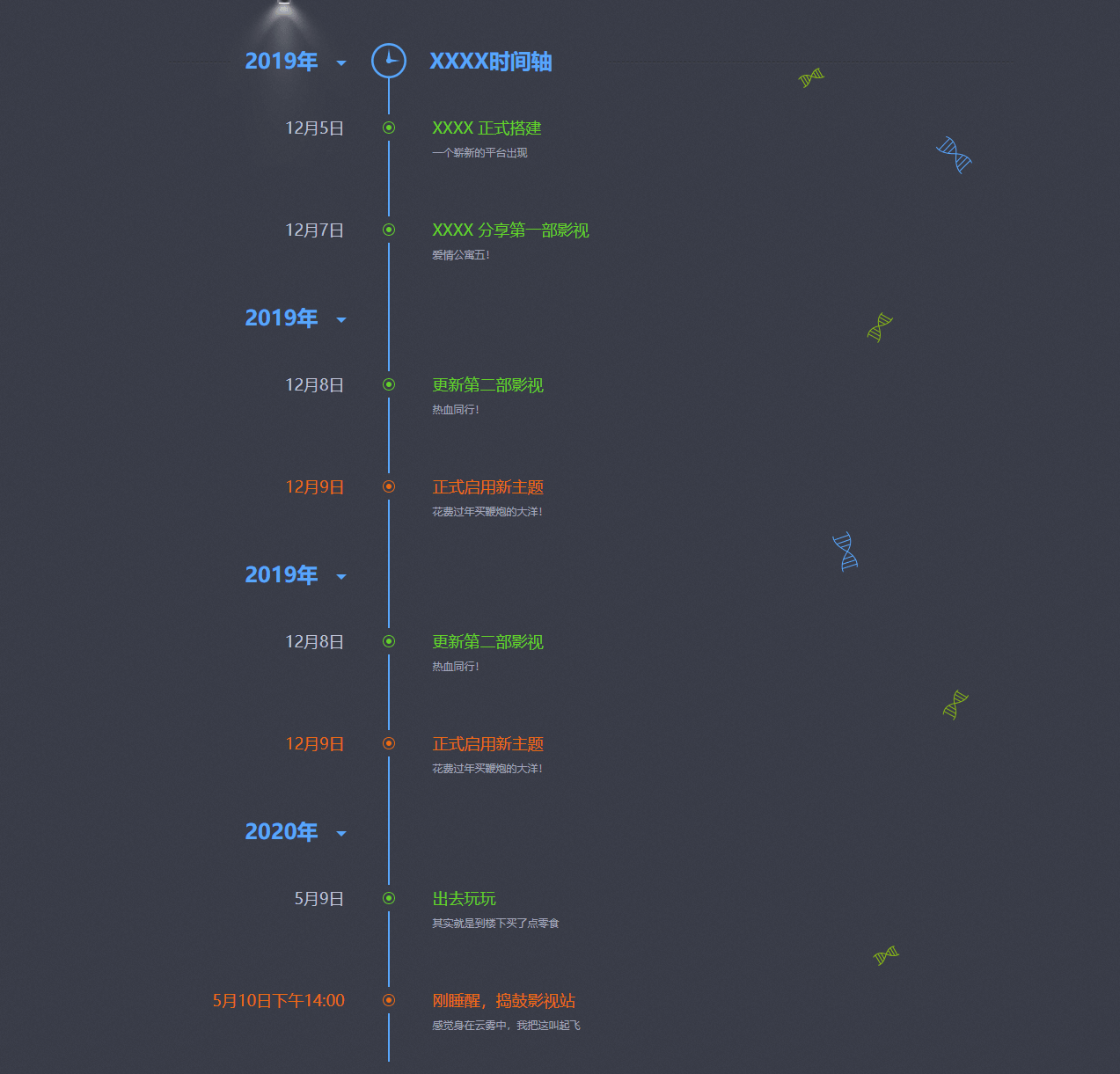 网站发展史记录网页面源码-百科资源